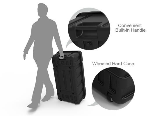 Case- Wheeled Transport Case with Molded Handle