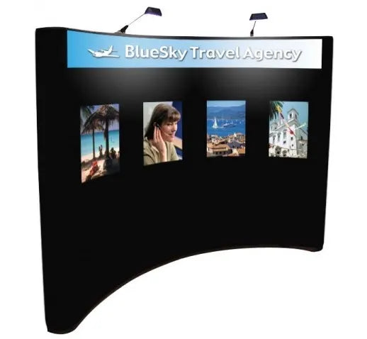 10' PopUp Display with 4 Graphic Panels, 18" x 24" Each